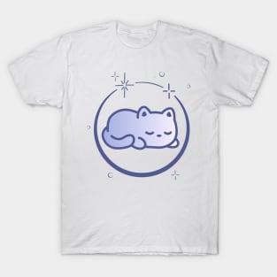 Cute Cat Kitten Kitty in Space Galaxy T-Shirt